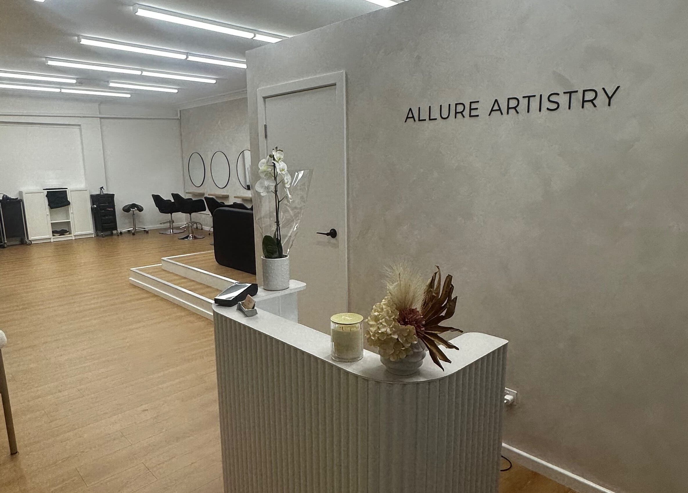 Allure Artistry salon interior in Penrith, New South Wales, AU showcasing a modern and elegant design.