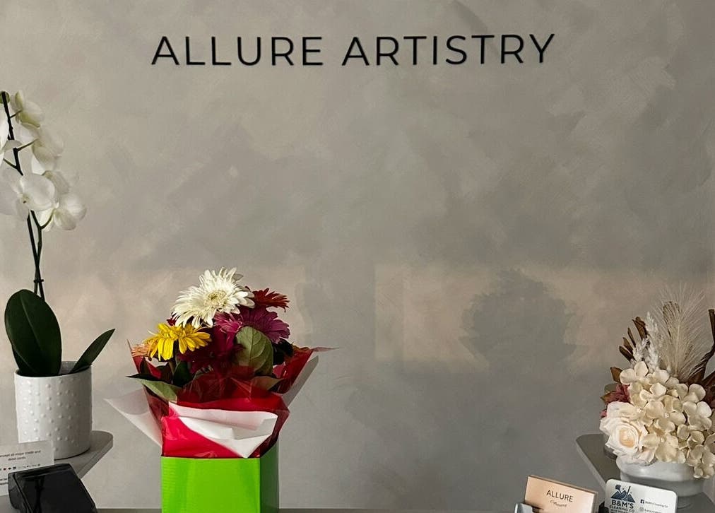 Floral arrangements at the reception of Allure Artistry, Penrith, New South Wales, AU.