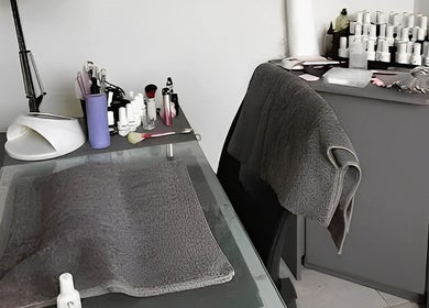 ZiaLise Beauty Bar in Boksburg, Gauteng, ZA features a chic manicure setup with elegant tools.