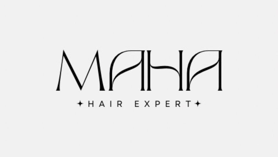 Elegant Hairby_maha logo featuring 'Hair Expert' in Windsor, Ontario, CA.