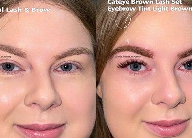 Before and after lash and brow at MIA Beauty & Academy, Thành phố Hồ Chí Minh, VN. Enhanced natural look.