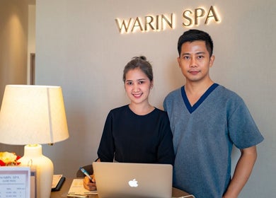 Staff at Warin Spa วารินสปา in Chang Wat Tak, ready to assist guests warmly.