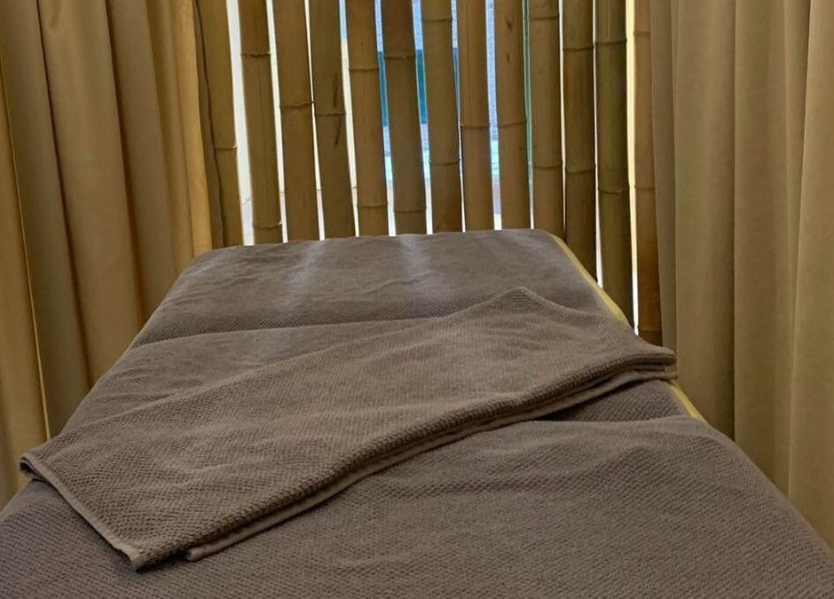 Serene massage table setup at BambooDu Massage Dubrovnik, Dubrovačko-neretvanska Županija, HR with bamboo decor.
