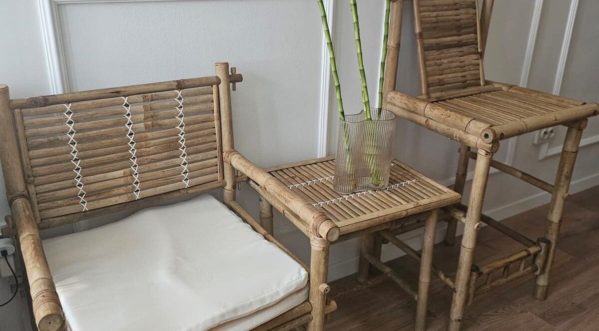 Bamboo chairs and table in BambooDu Massage Dubrovnik, Dubrovačko-neretvanska Županija, HR.