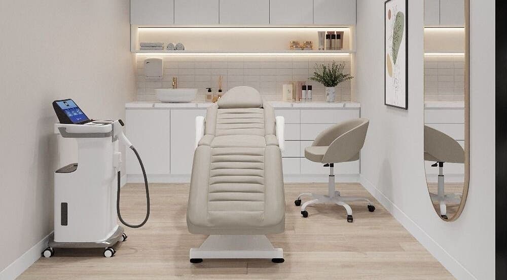 Modern treatment room at Queen Brows and Skin - Doncaster East, Melbourne, Victoria, AU with sleek equipment.