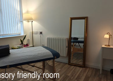 Therapy room at LG Holistic clinic, Limerick, County Limerick, IE, showcasing a calming ambiance.