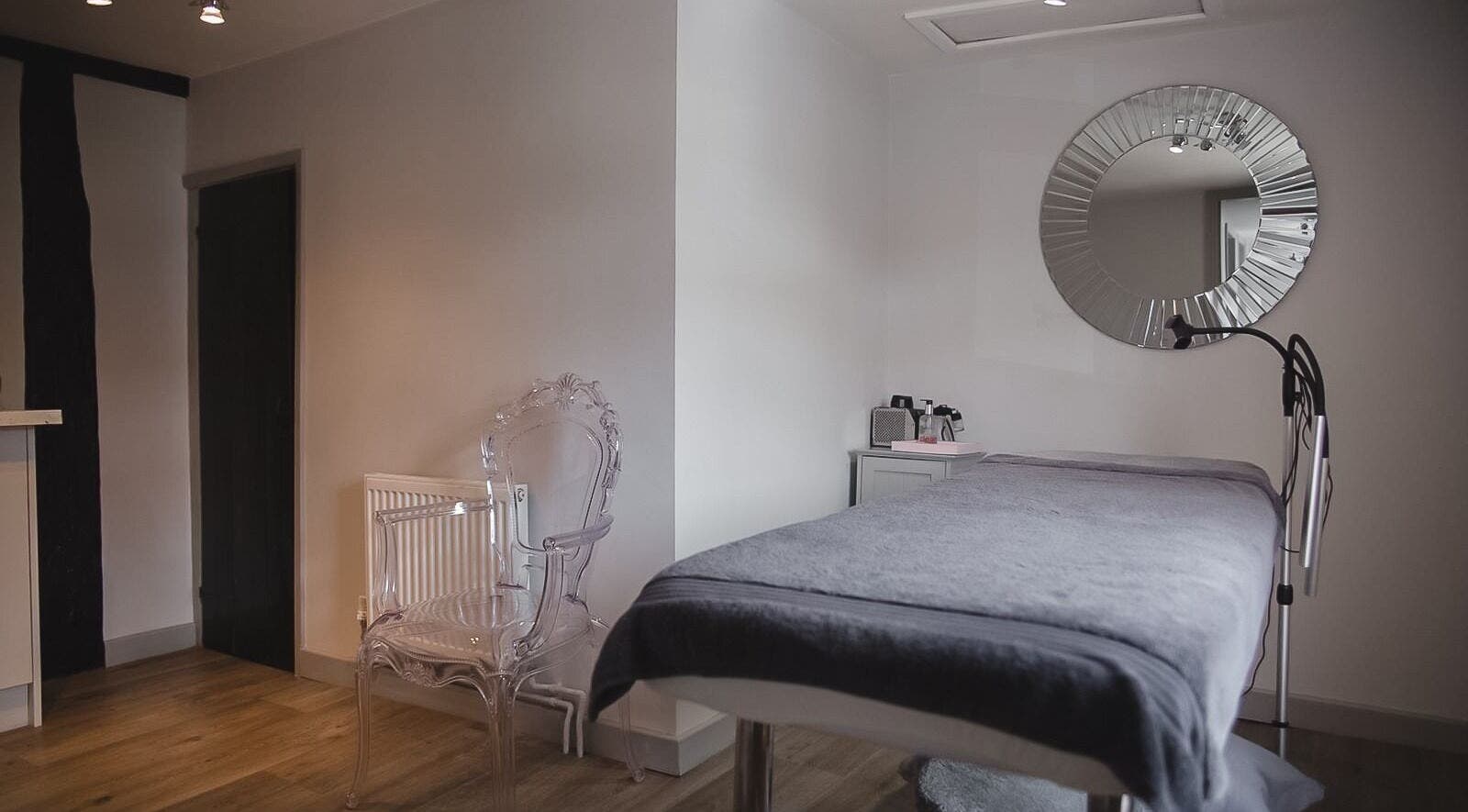 Calm beauty treatment room at Sarah - Anne's Beauty, Felixstowe, England, GB, with elegant decor.