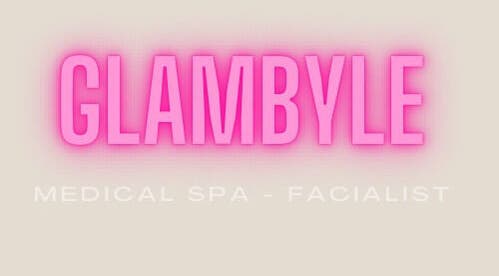 Glambyle spa logo in vibrant pink neon, located in Ottawa, Ontario, CA, offering premier beauty services.