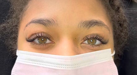 Close-up of elegant eyelash extension at Rm Lashes, London, England, GB.