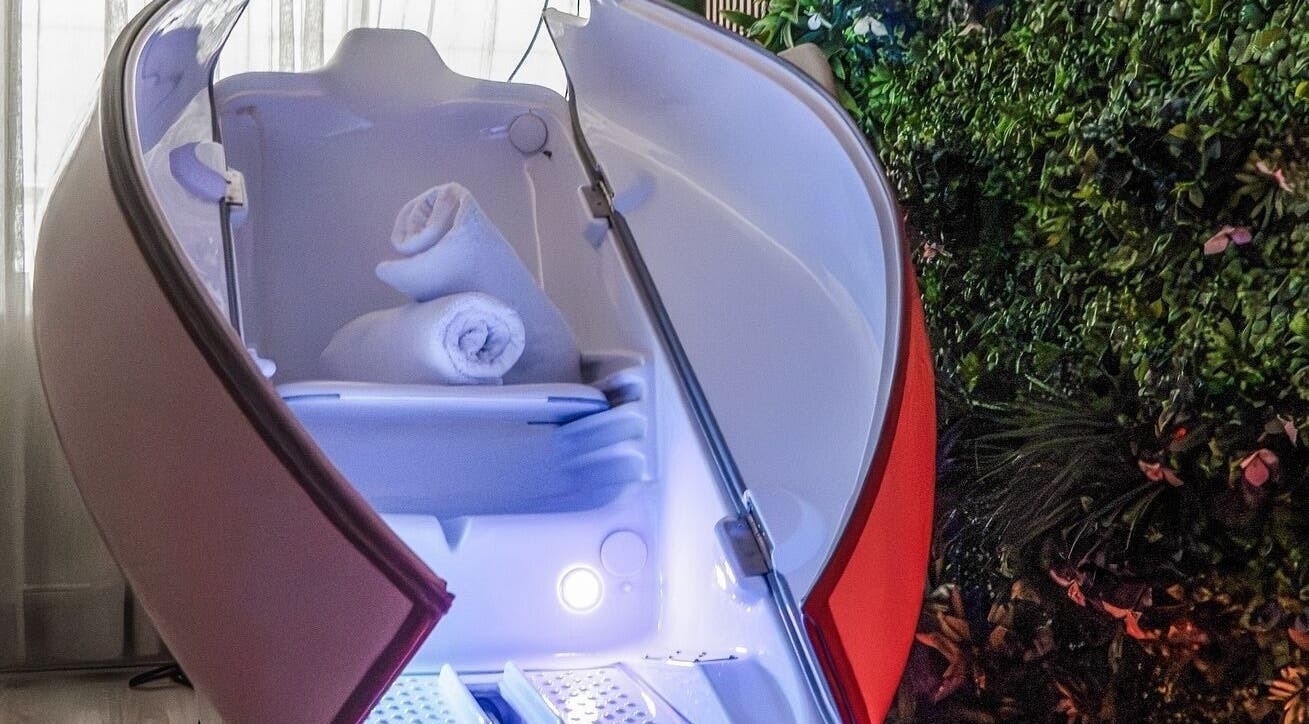 Relaxing pod setup at Novaderm Aesthetics, Cape Town, Western Cape, ZA. Experience ultimate wellness therapy.