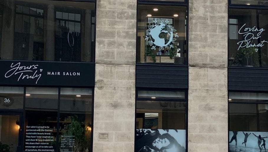 Front view of Beauty By Yasemin salon in Bristol, England, showcasing eco-friendly designs.