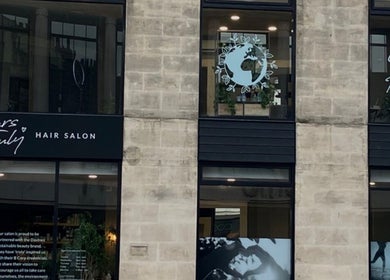 Front view of Beauty By Yasemin salon in Bristol, England, showcasing eco-friendly designs.