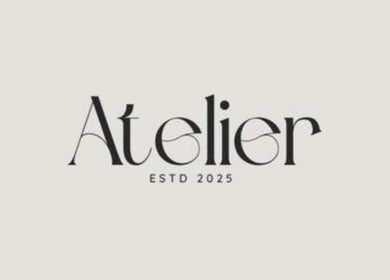 Atelier logo, established 2025, located in Stockton-on-Tees, England, GB.
