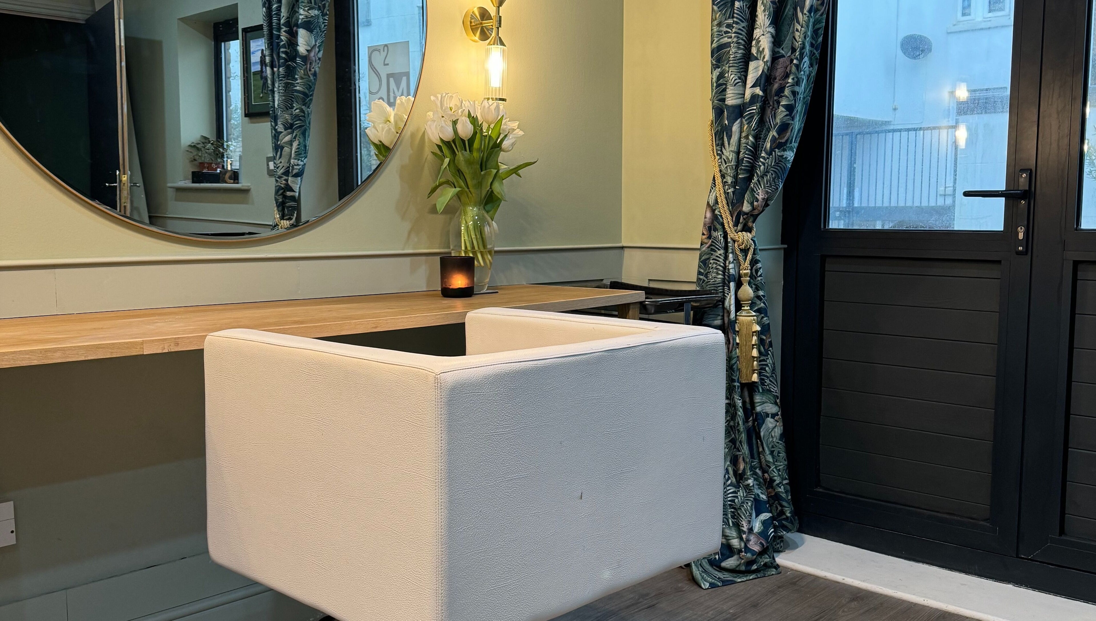 Elegant salon interior with mirror and decor at Studio 2 Brighton in Brighton And Hove, England, GB.