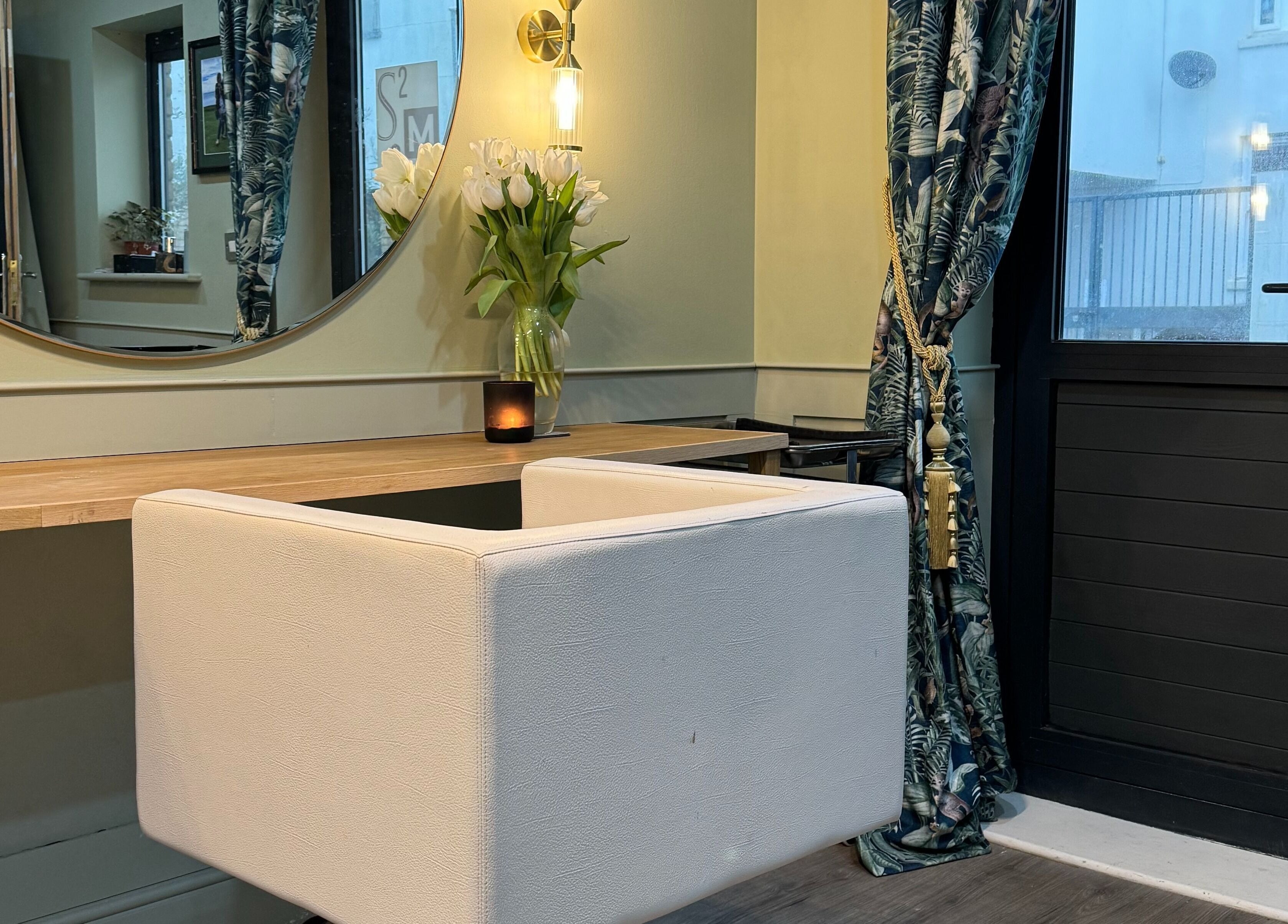 Elegant salon interior with mirror and decor at Studio 2 Brighton in Brighton And Hove, England, GB.