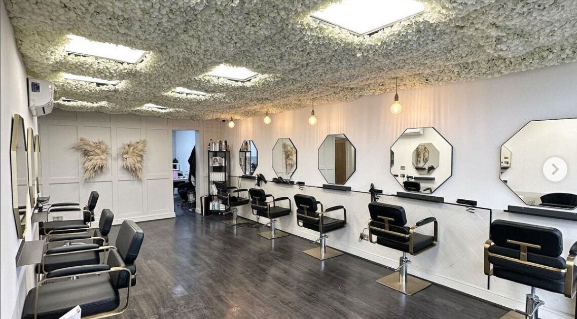 Elegant salon interior at Payton Chloe Aesthetics, Lashes and Training, Rugby, England, GB with chic design.