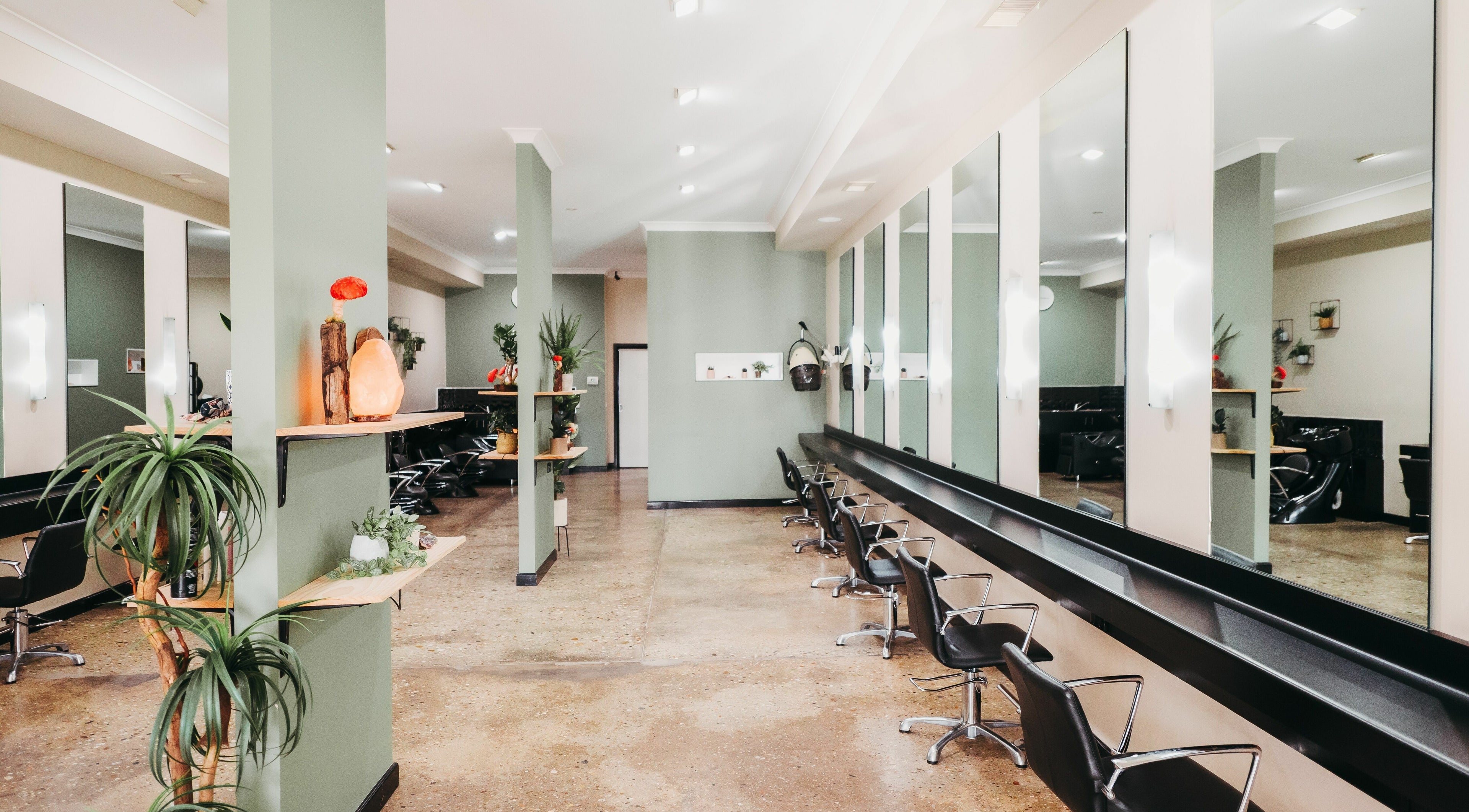 Spacious and modern interior of Bliss Hair and Beauty in Lavington, New South Wales, AU.