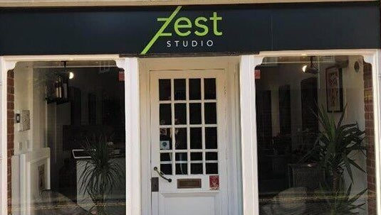 Entrance of Zest Studio in Colchester, England, GB featuring elegant and inviting exterior design.