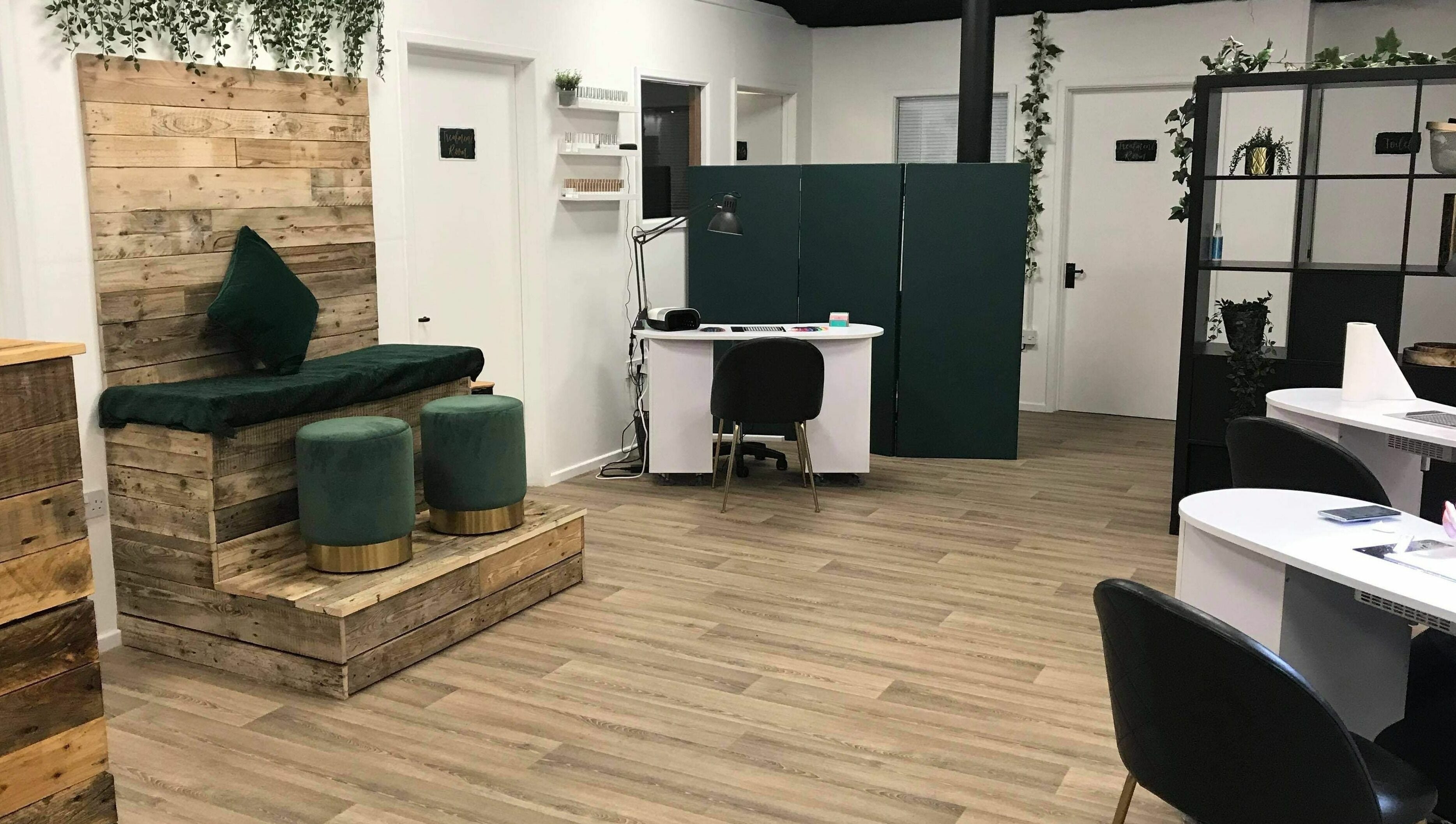 Uglee Betties' chic, rustic interior in Carlisle, England, GB, featuring stylish wood accents and modern decor.