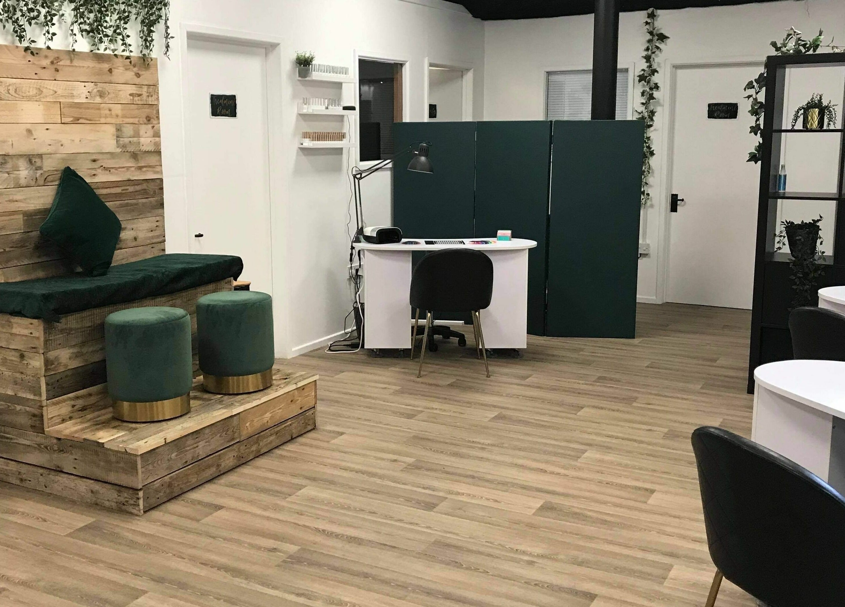 Uglee Betties' chic, rustic interior in Carlisle, England, GB, featuring stylish wood accents and modern decor.