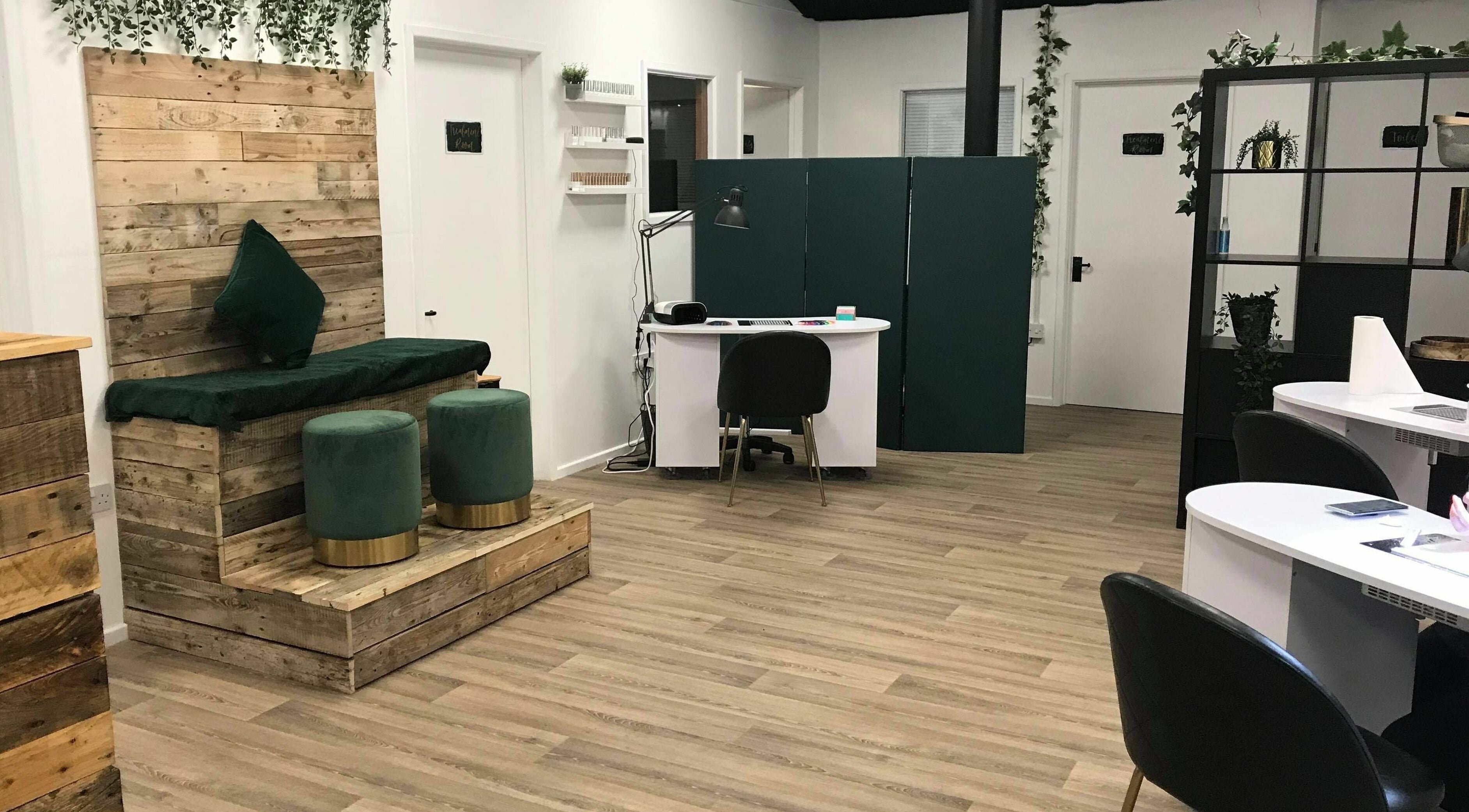 Uglee Betties' chic, rustic interior in Carlisle, England, GB, featuring stylish wood accents and modern decor.