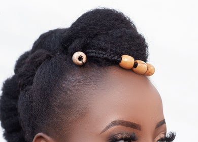 Beautiful textured curls with beads by Textured Curls by Afropologie in Lusaka, Lusaka Province, ZM.