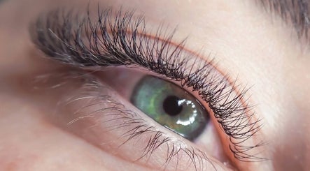 Close-up of eyelash extensions at C-Beauty (Nail-Lash-Spa Massage), Melbourne, Victoria, AU.