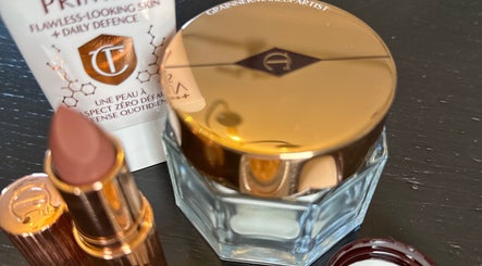 Close-up of makeup products at Grainne K Makeup Artist, Derry, Northern Ireland, GB.