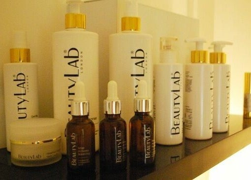 BeautyLab skincare products on display at Gems Beauty in Swindon, England, GB.