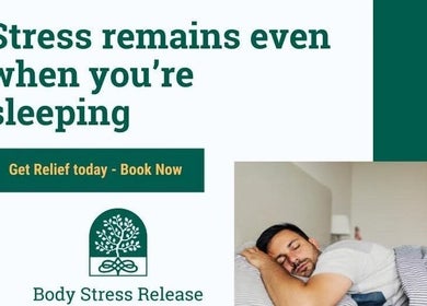 Man sleeping peacefully, promoting Hartenbos Body Stress Release, Mossel Bay, Western Cape, ZA for stress relief.