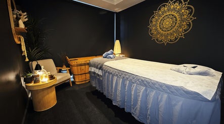 Tranquil massage room at Mandala Holistic Wellness and Mandala Aesthetics, Melbourne, Victoria, AU.