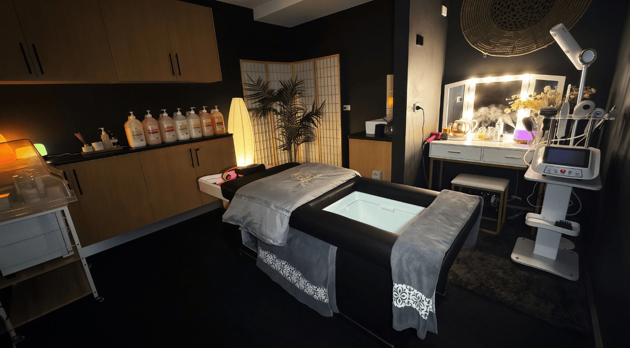 Relaxing treatment room at Mandala Holistic Wellness and Mandala Aesthetics, Melbourne, Victoria, AU.