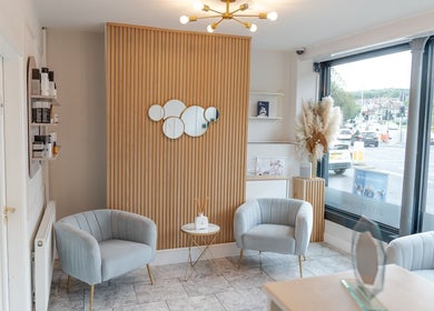 Elegant waiting area with plush chairs at Be You Leeds, Leeds, England, GB for a peaceful experience.