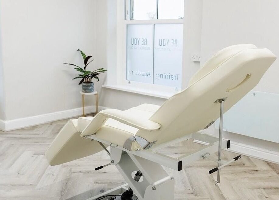 Modern treatment room at Be You Wetherby, Wetherby, England, GB, featuring an adjustable therapy chair.