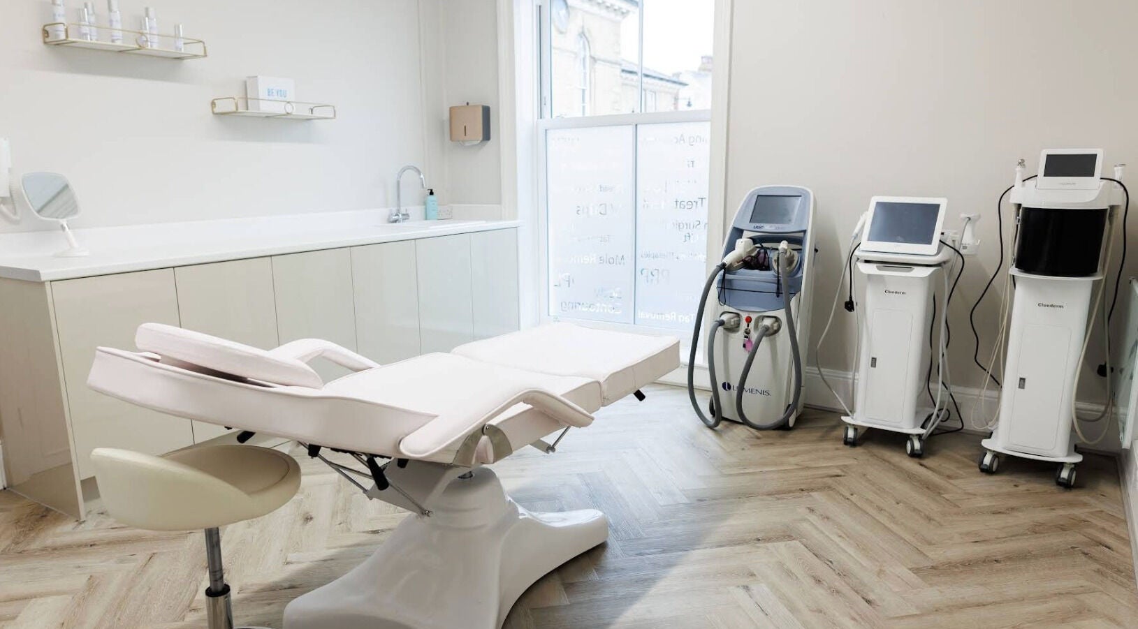Modern treatment room at Be You Wetherby, featuring state-of-the-art equipment in Wetherby, England, GB.