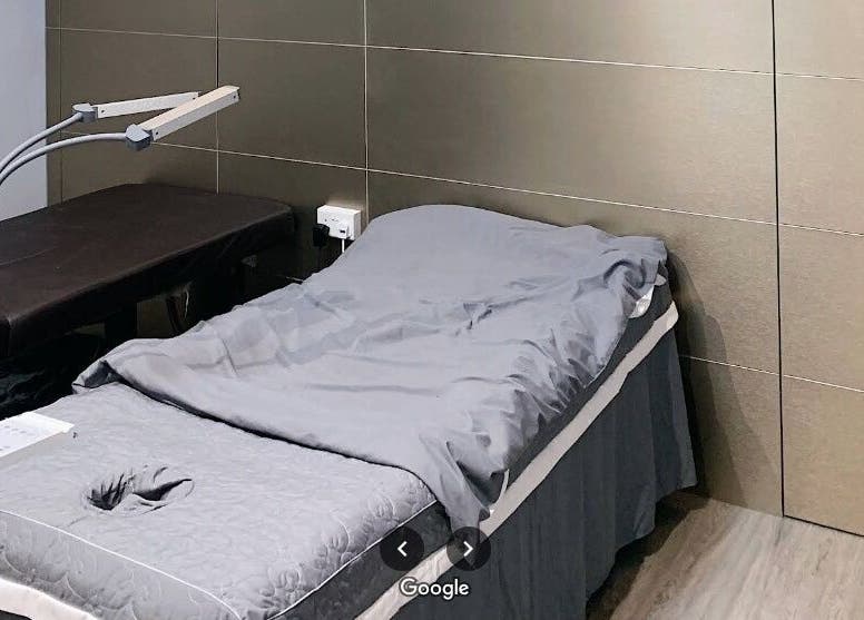 Comfortable treatment bed setup at HD Brow Set Beauty Quarters in Singapore, Singapore, SG.