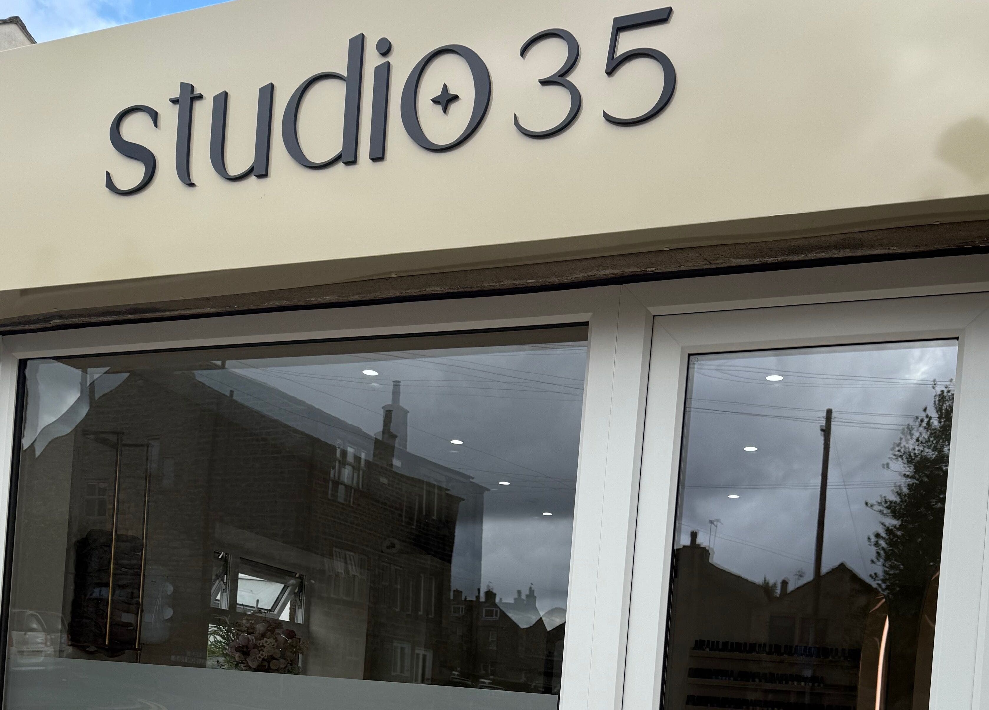 Front view of Studio 35 in Baildon, England, GB showcasing its modern exterior design.