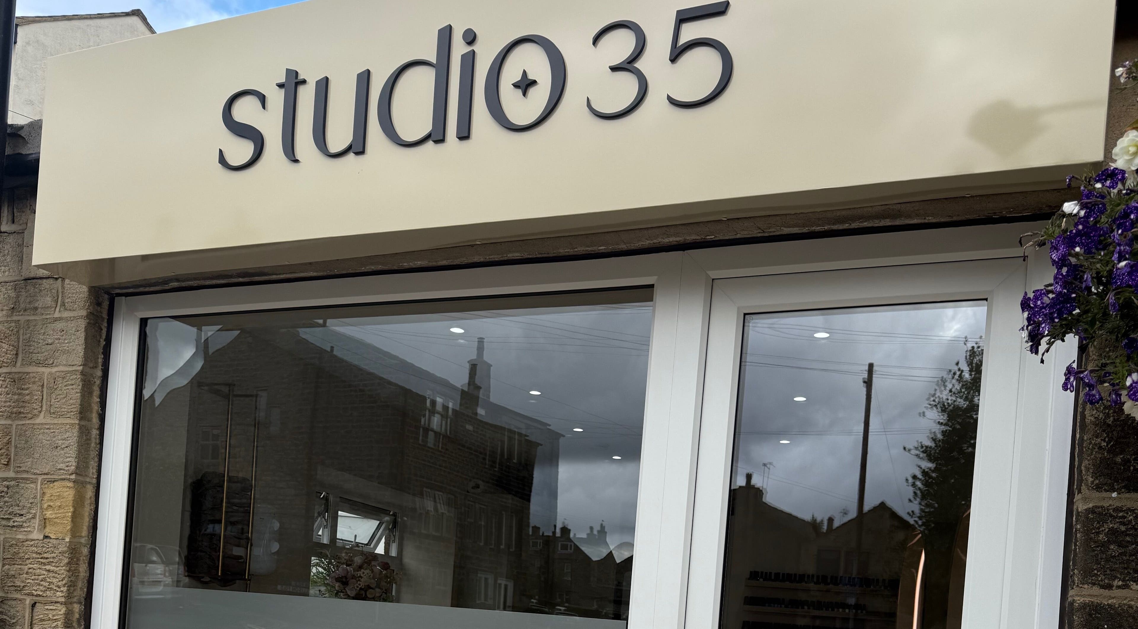 Front view of Studio 35 in Baildon, England, GB showcasing its modern exterior design.