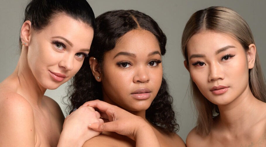 Three women with elegant lashes from Elite Lashes USA Alamo Ranch, San Antonio, Texas, US.