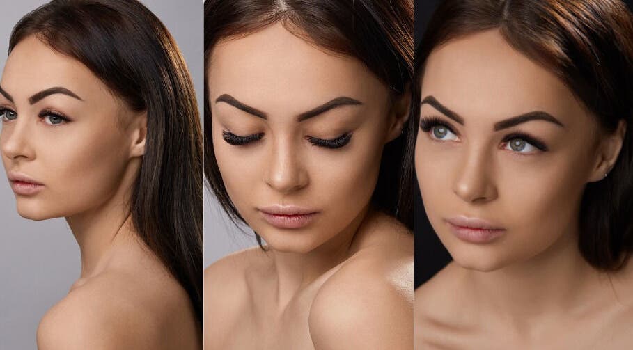 Three portraits showcasing stunning eyelash extensions at Elite Lashes USA Alamo Ranch, San Antonio, Texas, US.