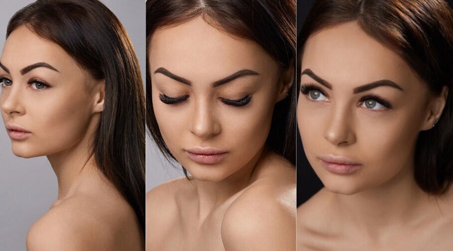Three portraits showcasing stunning eyelash extensions at Elite Lashes USA Alamo Ranch, San Antonio, Texas, US.