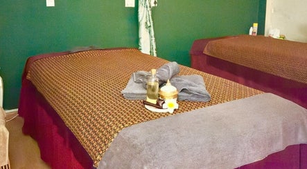 Peaceful massage room at Rabeang Mai Thai Massage Therapy, Cape Town, Western Cape, ZA with soothing decor.