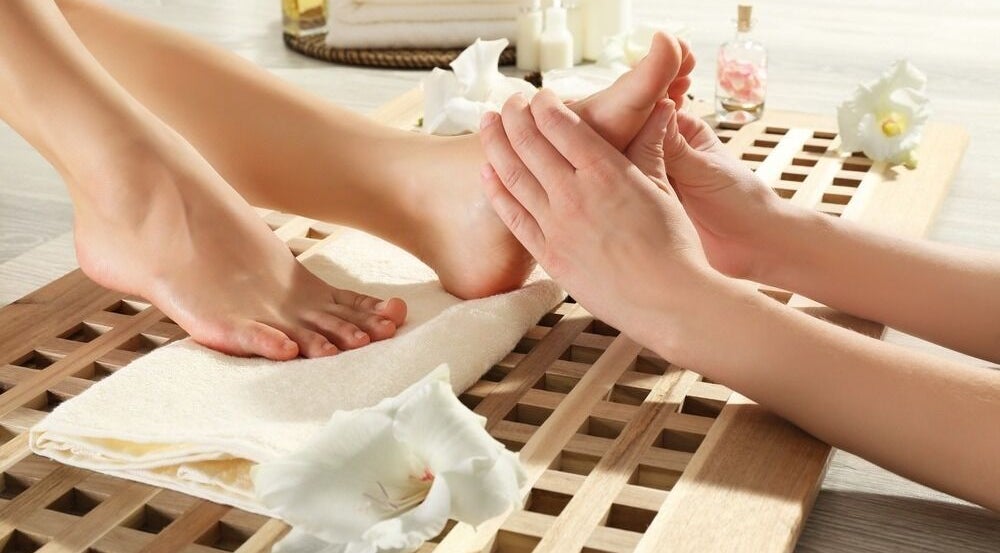 Foot massage at Spring Leaf Spa in North Bethesda, Maryland, US, ensuring ultimate relaxation and care.