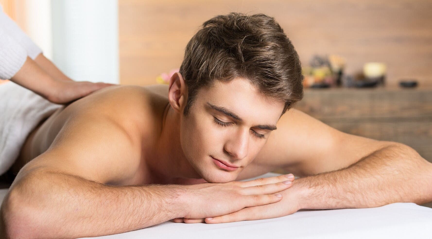 Man enjoying a soothing massage at Spring Leaf Spa in North Bethesda, Maryland, US.