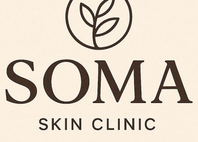 SOMA Skin Clinic logo design in Kidderminster, England, GB with an elegant leaf motif.