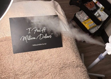 Plush treatment bed with facial steam at SOMA Skin Clinic, Kidderminster, England, GB.