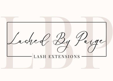 Lashed By Paige logo in Davoren Park, South Australia, AU with stylish font.