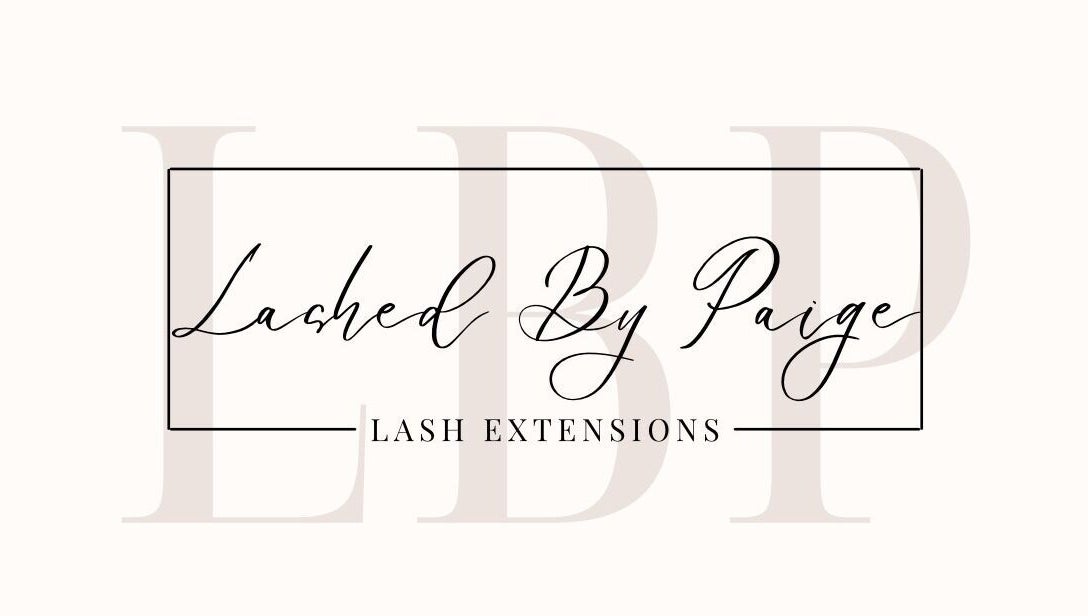 Lashed By Paige logo featuring elegant script in Davoren Park, South Australia, AU.