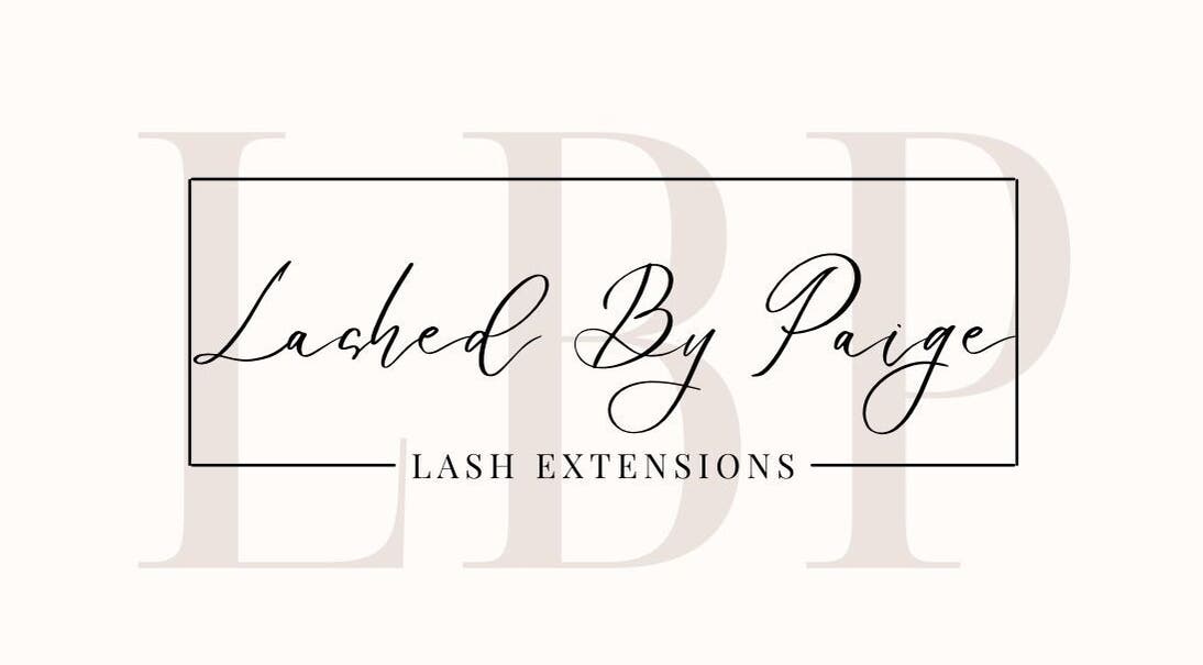 Lashed By Paige logo featuring elegant script in Davoren Park, South Australia, AU.