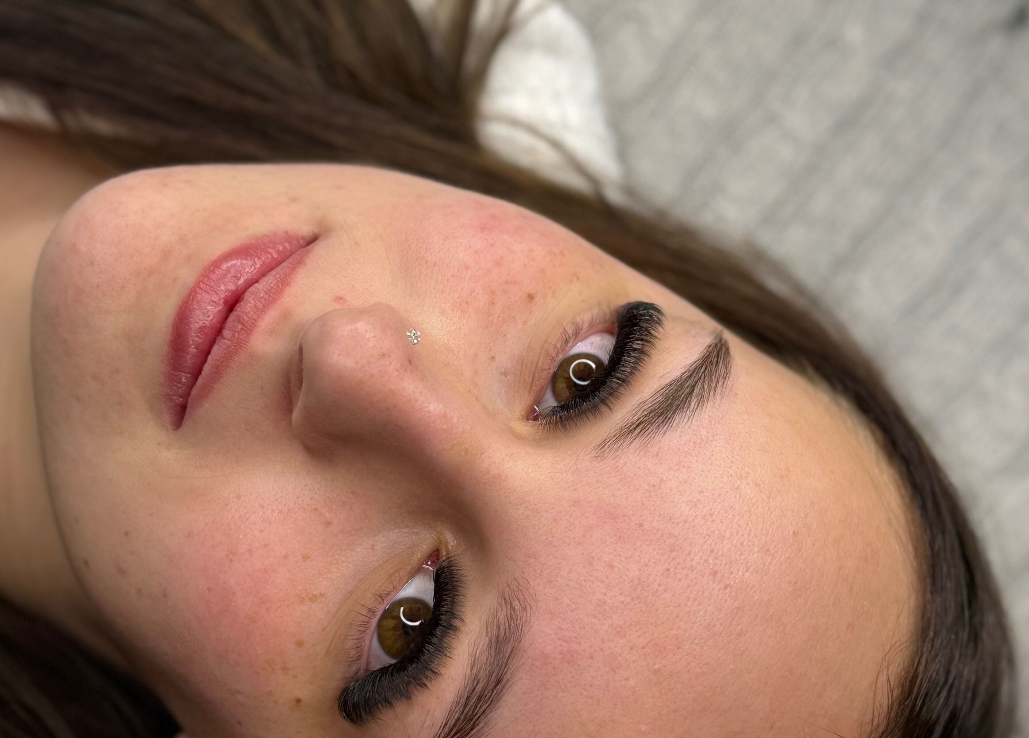 Close-up of eyelash extensions at Lashed By Paige, Davoren Park, South Australia, AU.